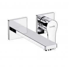 concealed two hole wall mounted basin mixer