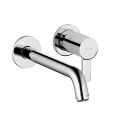 concealed two hole wall mounted basin mixer